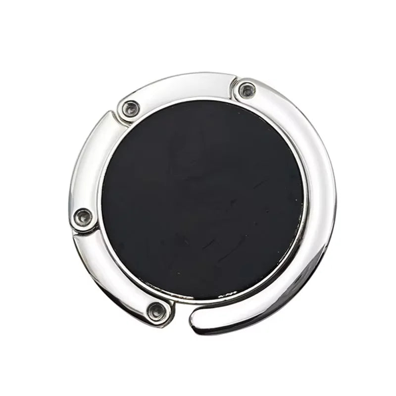 Portable round Acrylic Hook Student Table Hook Lattice Crystal Bag Hanger Folding Metal Multifunctional Gift Bag Hook 18 Colors